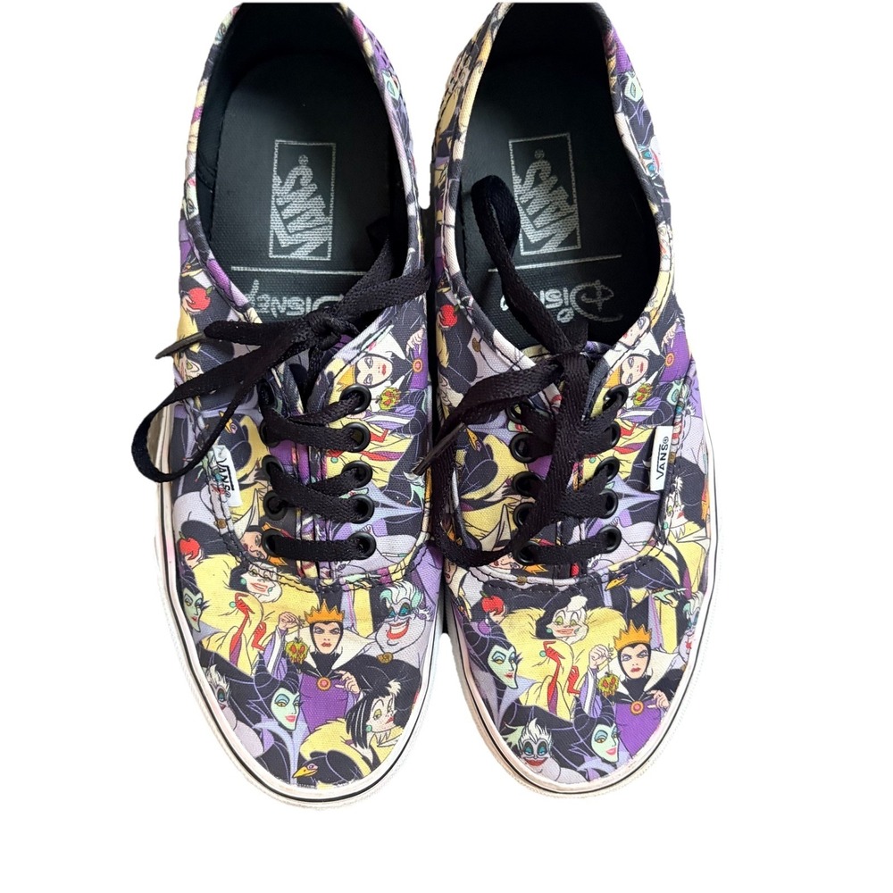 VANS Disney Womens Size 9 Ursula Cruella Evil Queen Maleficent Shoes - Picture 2 of 8